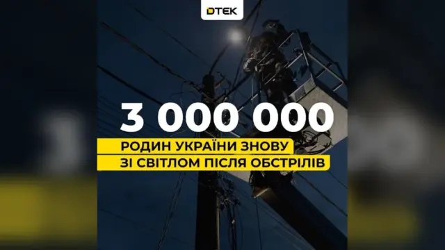 На Дніпропетровщині у вересні повернули світло для 433,8 тис. родин